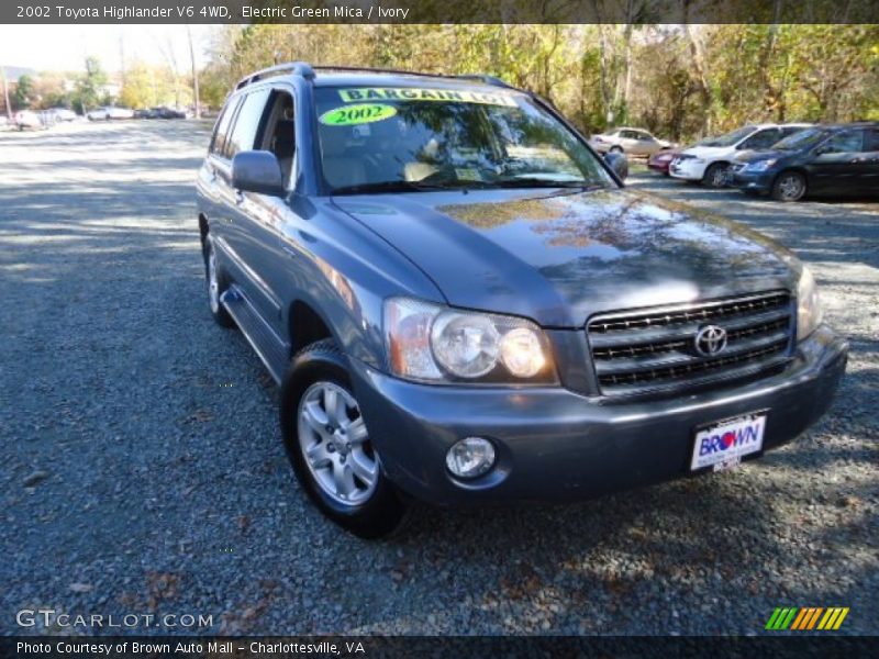 Electric Green Mica / Ivory 2002 Toyota Highlander V6 4WD