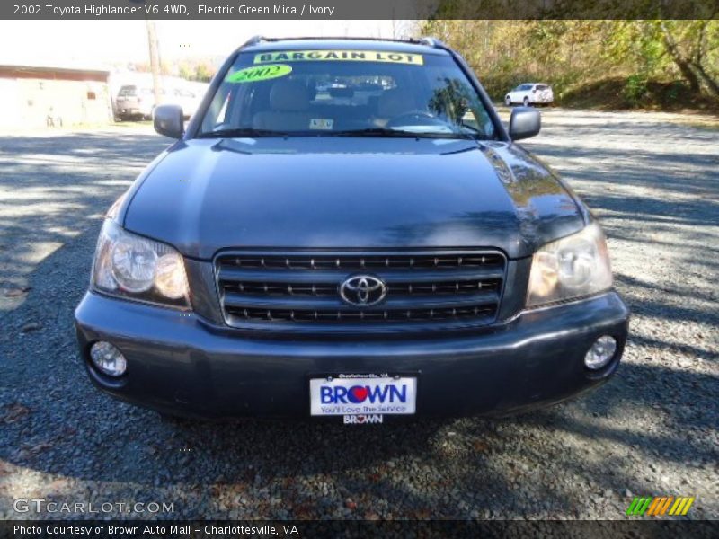 Electric Green Mica / Ivory 2002 Toyota Highlander V6 4WD