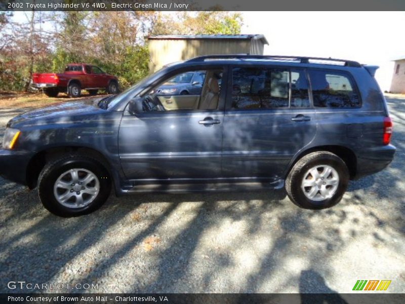 Electric Green Mica / Ivory 2002 Toyota Highlander V6 4WD