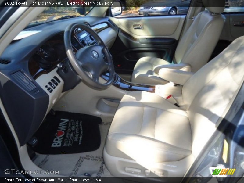 Electric Green Mica / Ivory 2002 Toyota Highlander V6 4WD