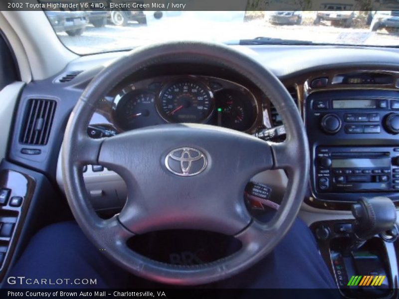 Electric Green Mica / Ivory 2002 Toyota Highlander V6 4WD