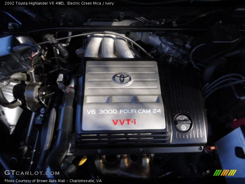 Electric Green Mica / Ivory 2002 Toyota Highlander V6 4WD