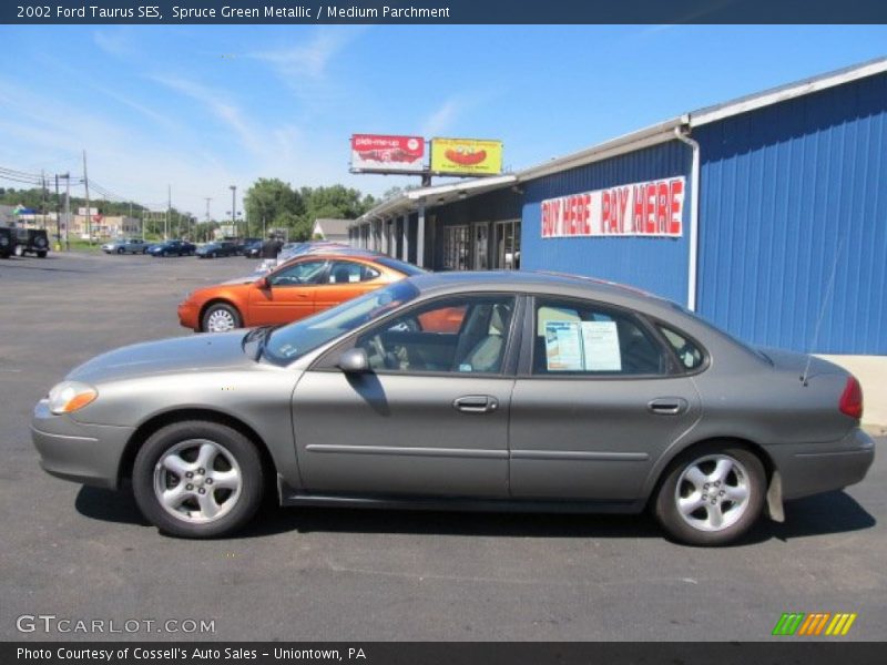Spruce Green Metallic / Medium Parchment 2002 Ford Taurus SES