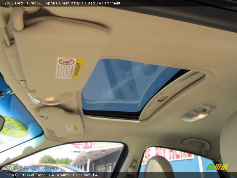 Spruce Green Metallic / Medium Parchment 2002 Ford Taurus SES