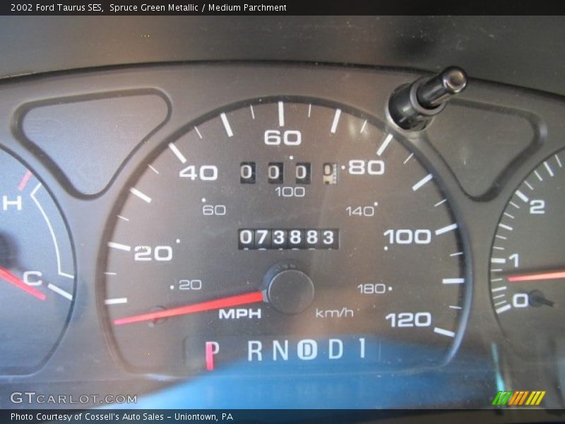 Spruce Green Metallic / Medium Parchment 2002 Ford Taurus SES