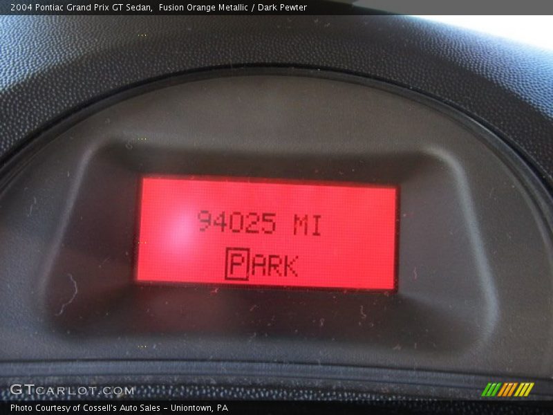 Fusion Orange Metallic / Dark Pewter 2004 Pontiac Grand Prix GT Sedan