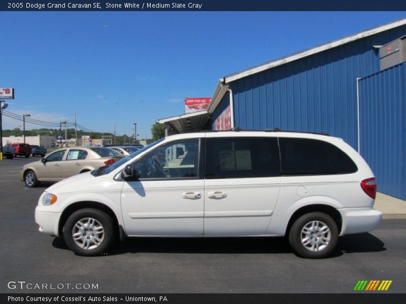 Stone White / Medium Slate Gray 2005 Dodge Grand Caravan SE