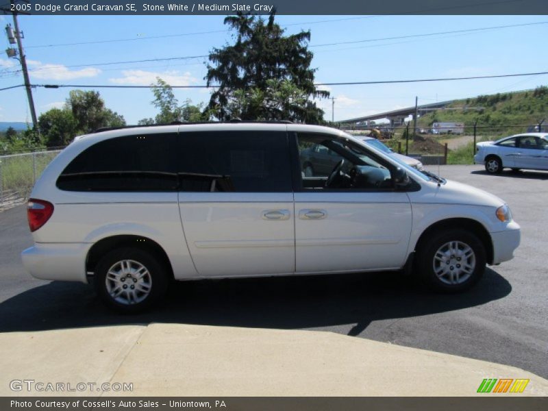 Stone White / Medium Slate Gray 2005 Dodge Grand Caravan SE
