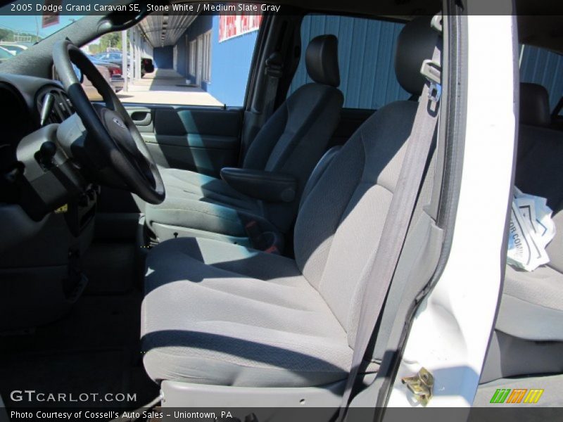 Stone White / Medium Slate Gray 2005 Dodge Grand Caravan SE