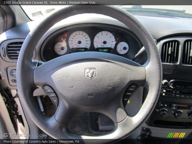Stone White / Medium Slate Gray 2005 Dodge Grand Caravan SE