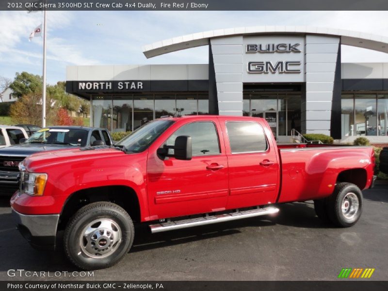Fire Red / Ebony 2012 GMC Sierra 3500HD SLT Crew Cab 4x4 Dually