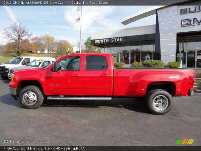 Fire Red / Ebony 2012 GMC Sierra 3500HD SLT Crew Cab 4x4 Dually