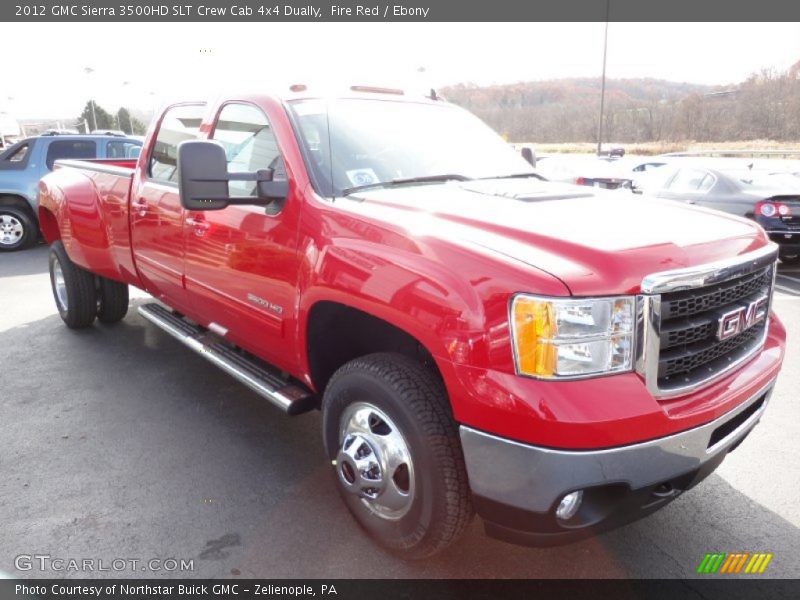 Fire Red / Ebony 2012 GMC Sierra 3500HD SLT Crew Cab 4x4 Dually