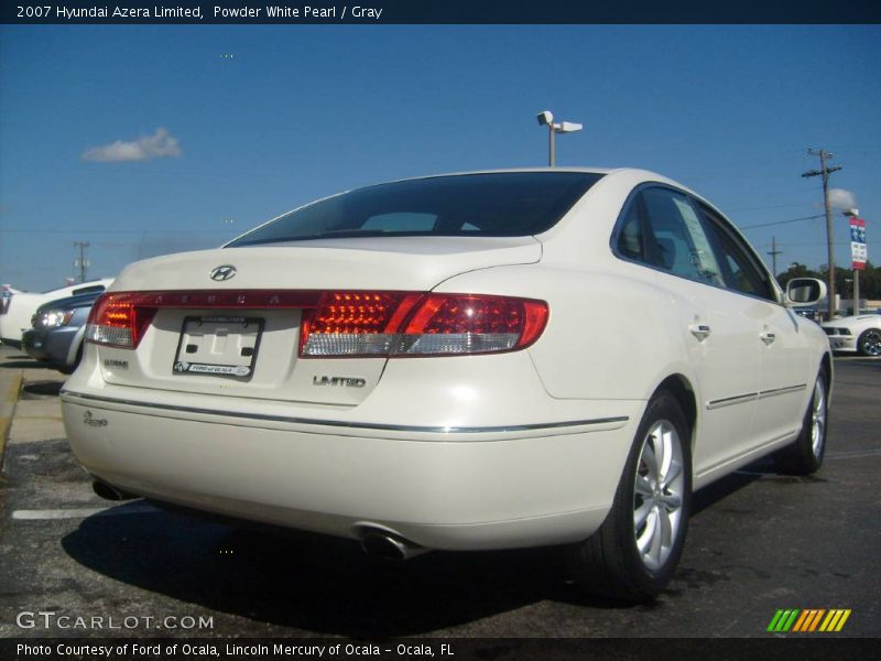 Powder White Pearl / Gray 2007 Hyundai Azera Limited