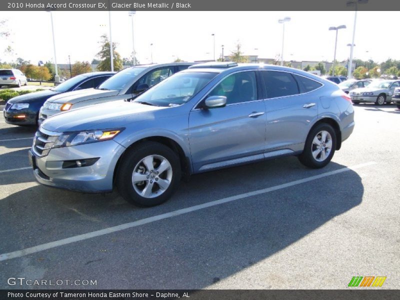 Glacier Blue Metallic / Black 2010 Honda Accord Crosstour EX