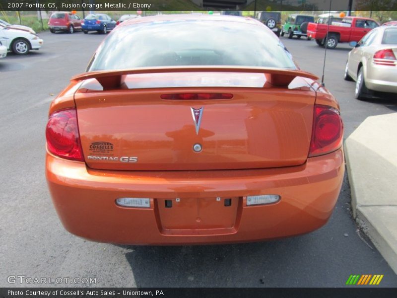 Fusion Orange Metallic / Ebony 2007 Pontiac G5