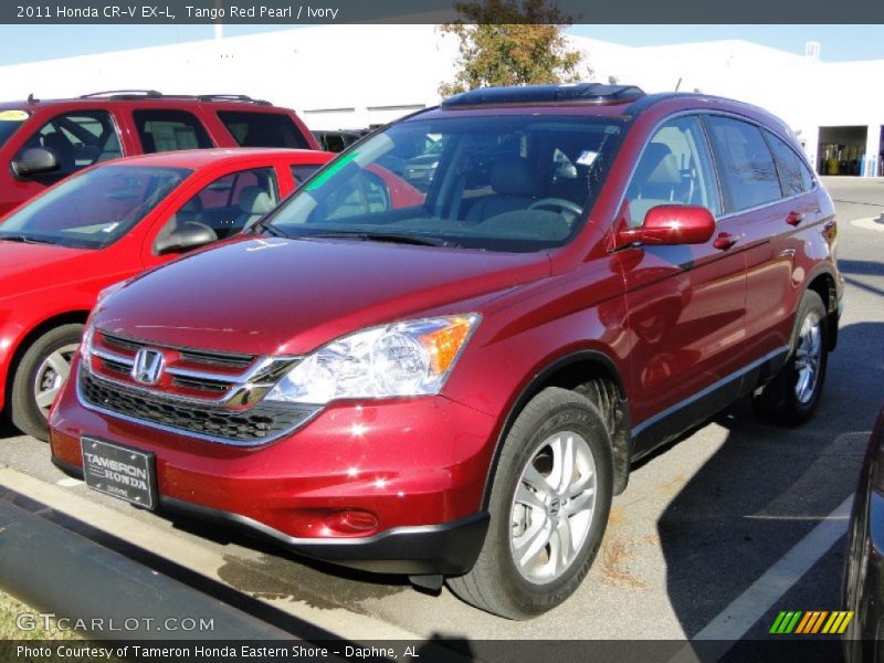 Tango Red Pearl / Ivory 2011 Honda CR-V EX-L