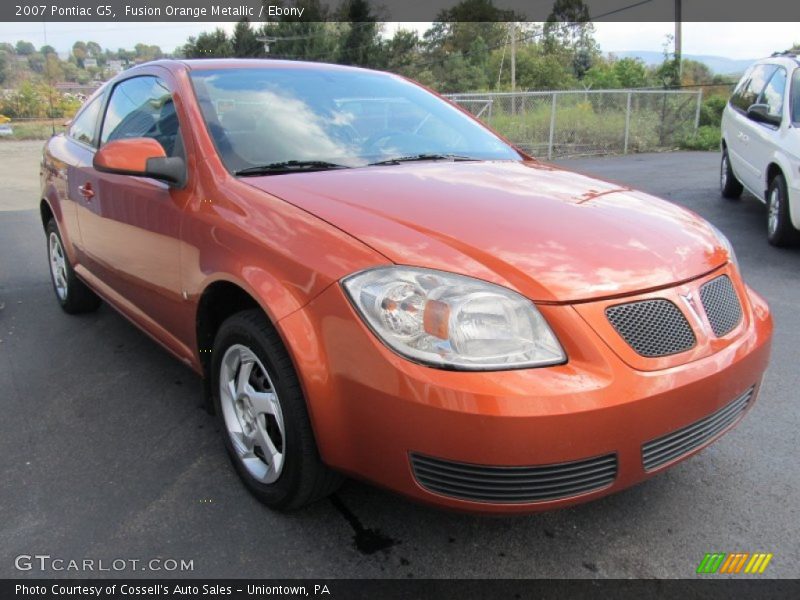 Fusion Orange Metallic / Ebony 2007 Pontiac G5