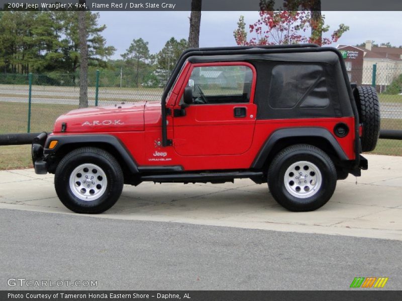 Flame Red / Dark Slate Gray 2004 Jeep Wrangler X 4x4