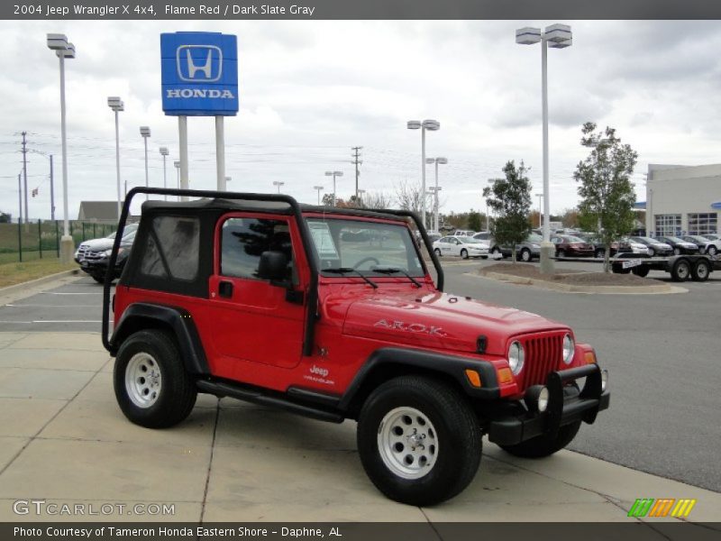 Flame Red / Dark Slate Gray 2004 Jeep Wrangler X 4x4