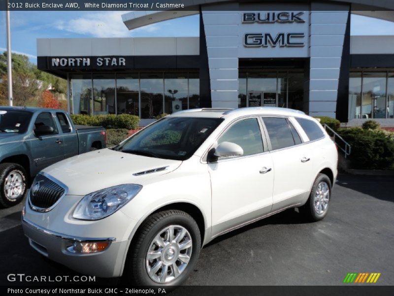 White Diamond Tricoat / Cashmere 2012 Buick Enclave AWD