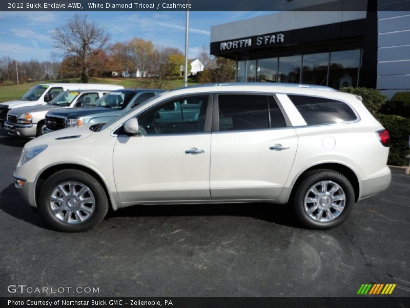 White Diamond Tricoat / Cashmere 2012 Buick Enclave AWD