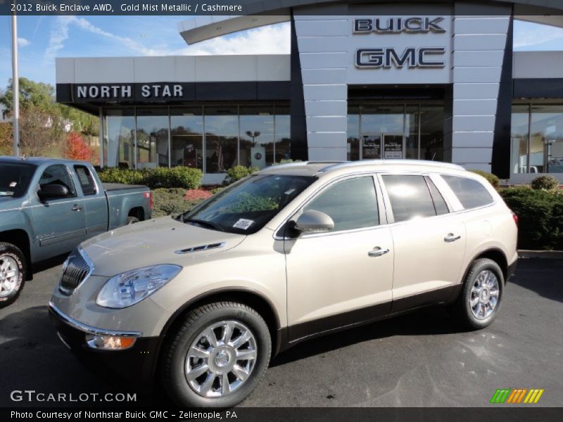 Gold Mist Metallic / Cashmere 2012 Buick Enclave AWD