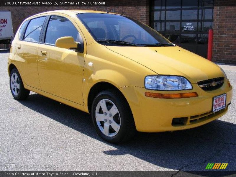 Summer Yellow / Charcoal 2008 Chevrolet Aveo Aveo5 LS