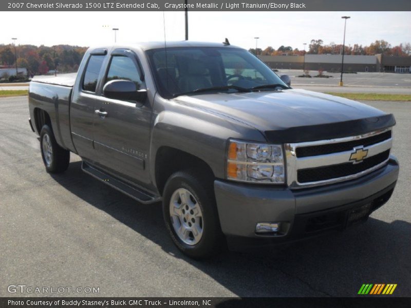 Graystone Metallic / Light Titanium/Ebony Black 2007 Chevrolet Silverado 1500 LTZ Extended Cab