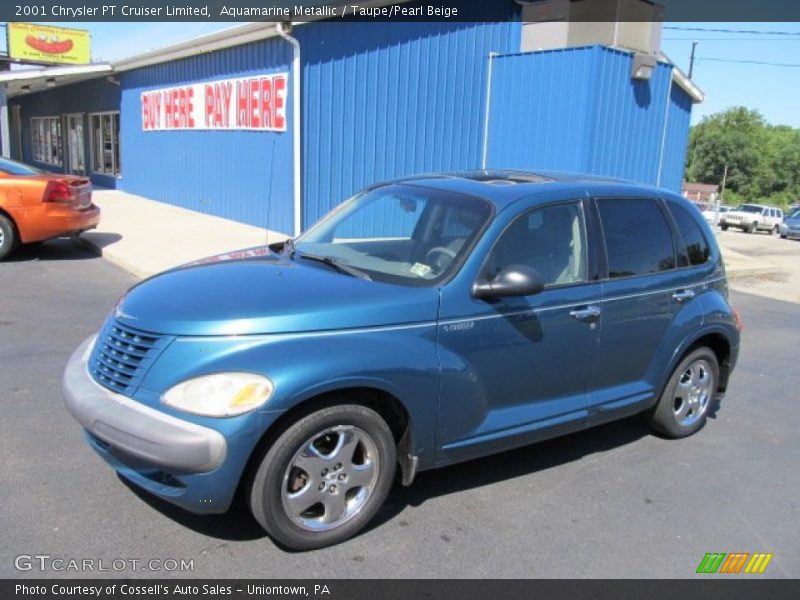 Aquamarine Metallic / Taupe/Pearl Beige 2001 Chrysler PT Cruiser Limited