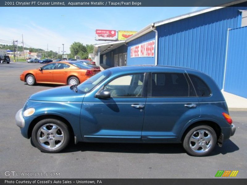 Aquamarine Metallic / Taupe/Pearl Beige 2001 Chrysler PT Cruiser Limited