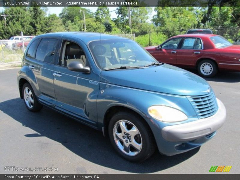 Aquamarine Metallic / Taupe/Pearl Beige 2001 Chrysler PT Cruiser Limited