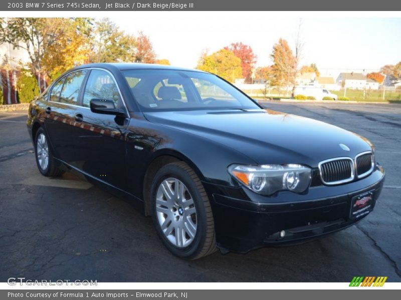 Jet Black / Dark Beige/Beige III 2003 BMW 7 Series 745i Sedan