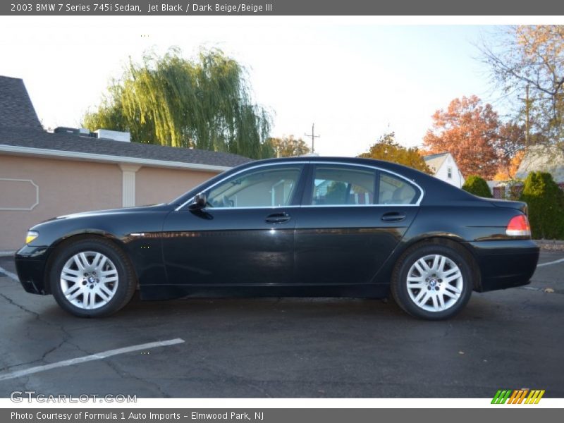 Jet Black / Dark Beige/Beige III 2003 BMW 7 Series 745i Sedan
