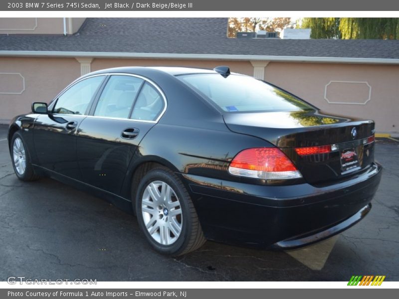 Jet Black / Dark Beige/Beige III 2003 BMW 7 Series 745i Sedan