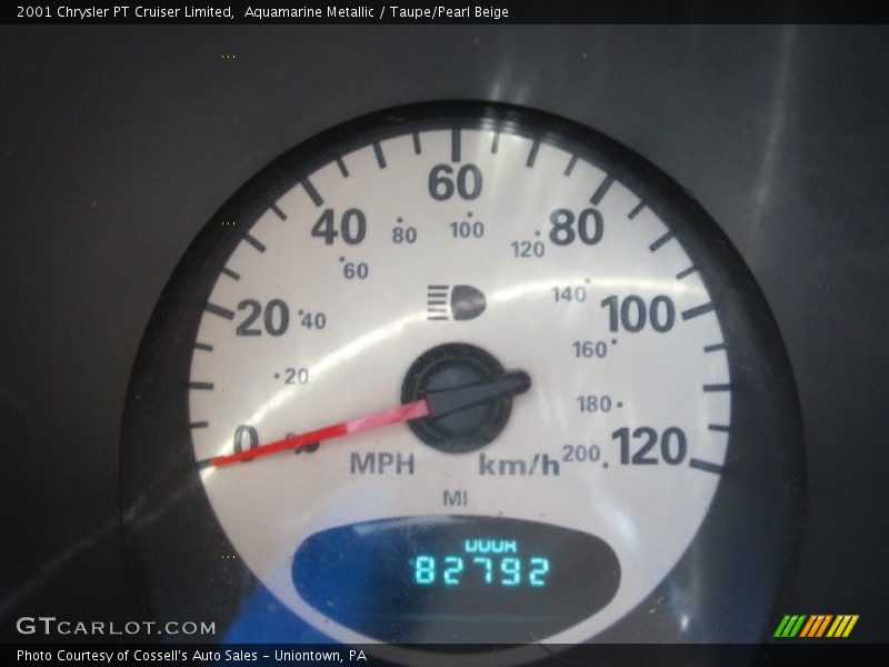 Aquamarine Metallic / Taupe/Pearl Beige 2001 Chrysler PT Cruiser Limited