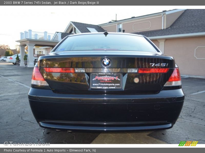 Jet Black / Dark Beige/Beige III 2003 BMW 7 Series 745i Sedan