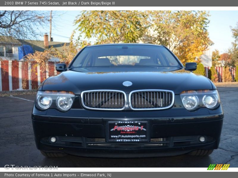 Jet Black / Dark Beige/Beige III 2003 BMW 7 Series 745i Sedan