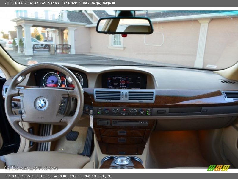 Jet Black / Dark Beige/Beige III 2003 BMW 7 Series 745i Sedan