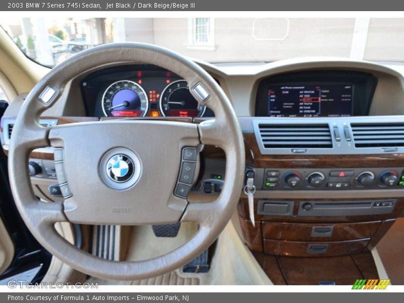 Jet Black / Dark Beige/Beige III 2003 BMW 7 Series 745i Sedan