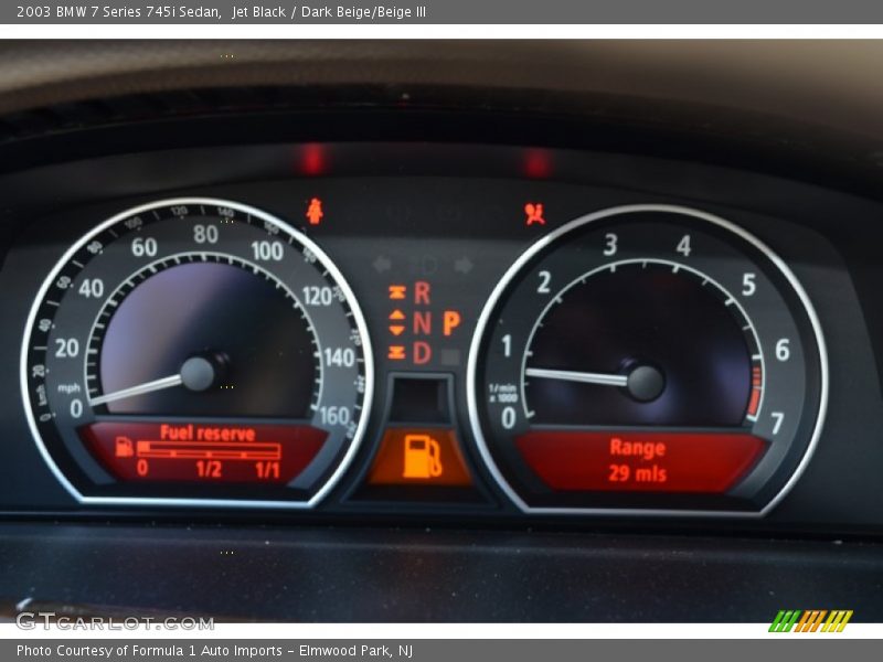 Jet Black / Dark Beige/Beige III 2003 BMW 7 Series 745i Sedan