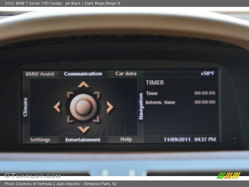 Jet Black / Dark Beige/Beige III 2003 BMW 7 Series 745i Sedan