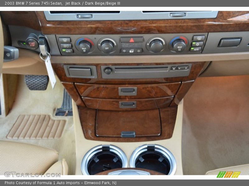 Jet Black / Dark Beige/Beige III 2003 BMW 7 Series 745i Sedan