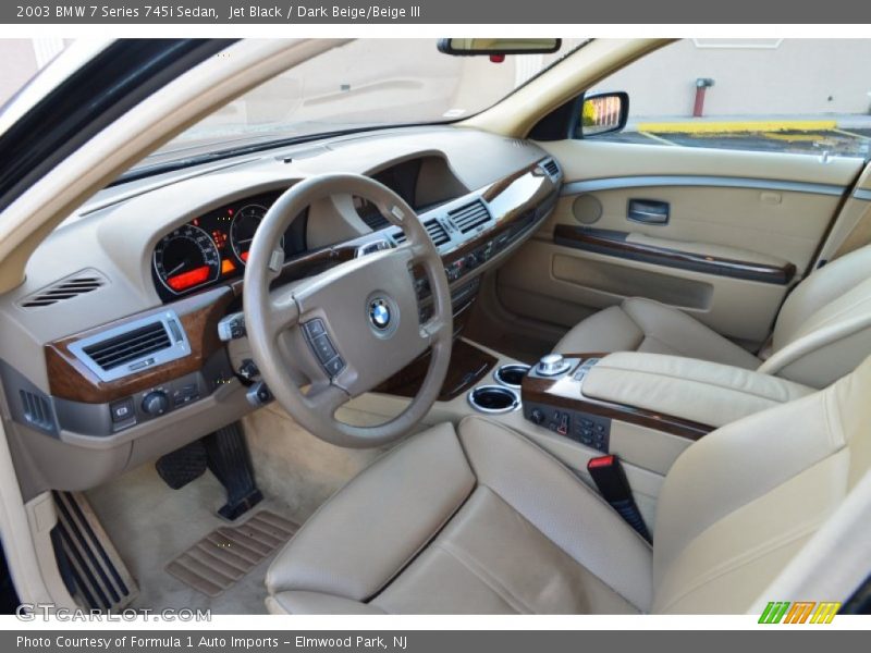 Jet Black / Dark Beige/Beige III 2003 BMW 7 Series 745i Sedan