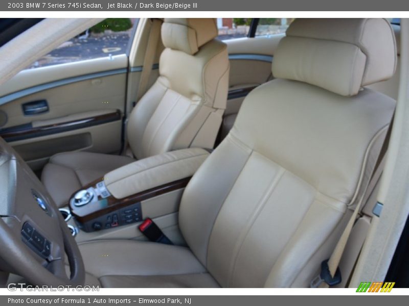 Jet Black / Dark Beige/Beige III 2003 BMW 7 Series 745i Sedan