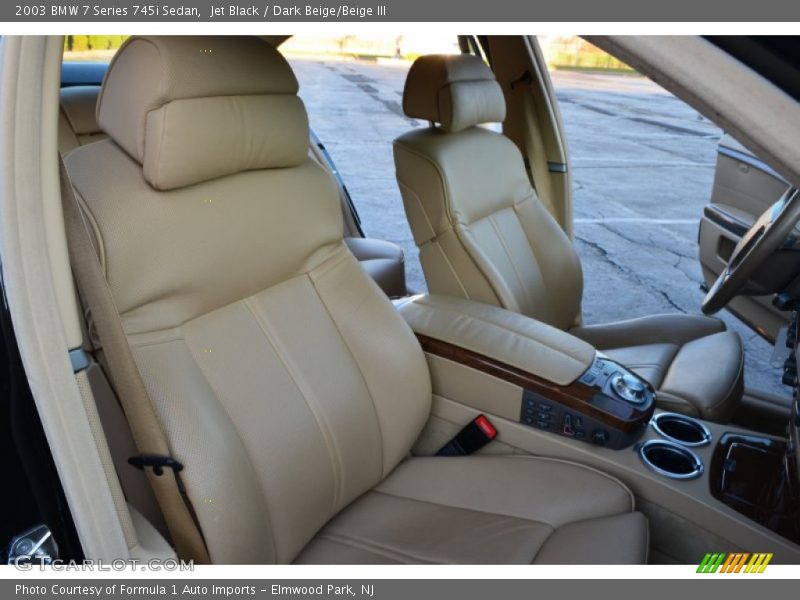 Jet Black / Dark Beige/Beige III 2003 BMW 7 Series 745i Sedan