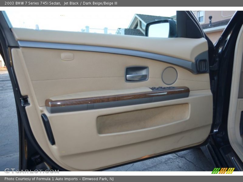 Jet Black / Dark Beige/Beige III 2003 BMW 7 Series 745i Sedan