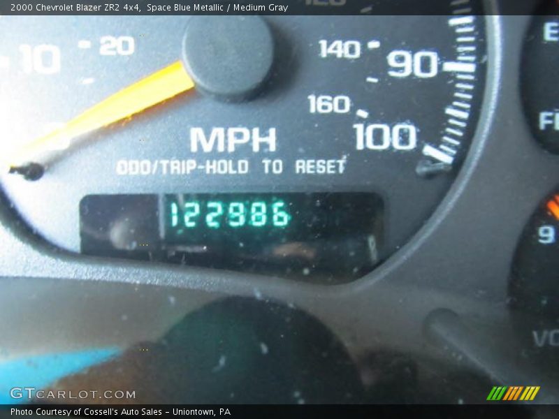 Space Blue Metallic / Medium Gray 2000 Chevrolet Blazer ZR2 4x4