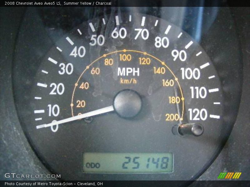 Summer Yellow / Charcoal 2008 Chevrolet Aveo Aveo5 LS