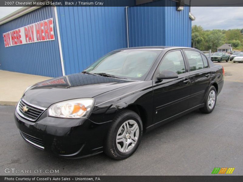 Black / Titanium Gray 2007 Chevrolet Malibu LS Sedan